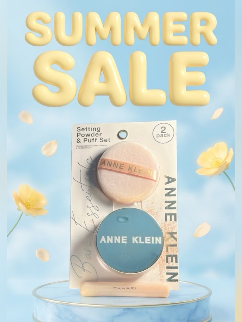 Anne Klein Translucent Powder & Puff Set (2 Pack)